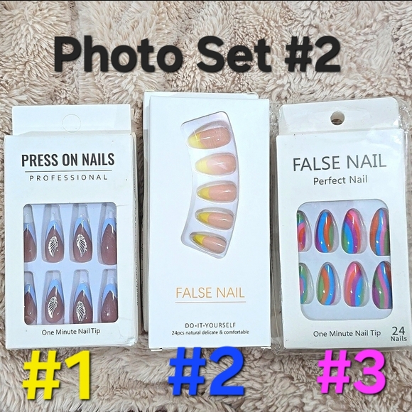 MEDIUM Length Press on Nails-3 for $10 Mix and match-See Description - Picture 3 of 8